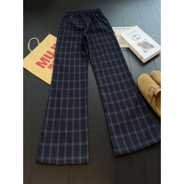 Damen Modische Karohose Drune