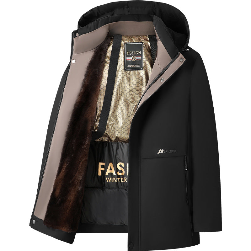Damen Winterjacke mit abnehmbarer Kapuze Drune