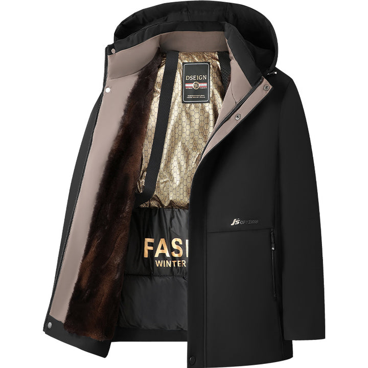 Damen Winterjacke mit abnehmbarer Kapuze Drune