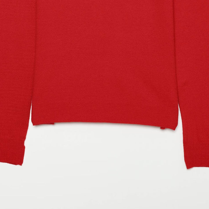 Damen Feinstrick-Poloshirt mit Kontrastkragen und verdeckter Knopfleiste Drune