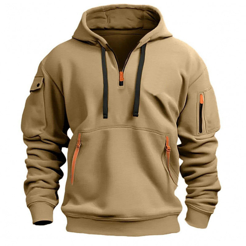 Herren Freizeit Kapuzenpullover mit praktischen Taschen Drune