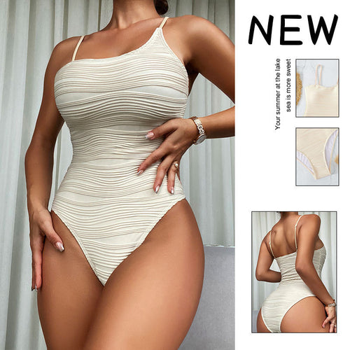 Damen Einteiler Badeanzug mit trendigem Rüschendesign Drune