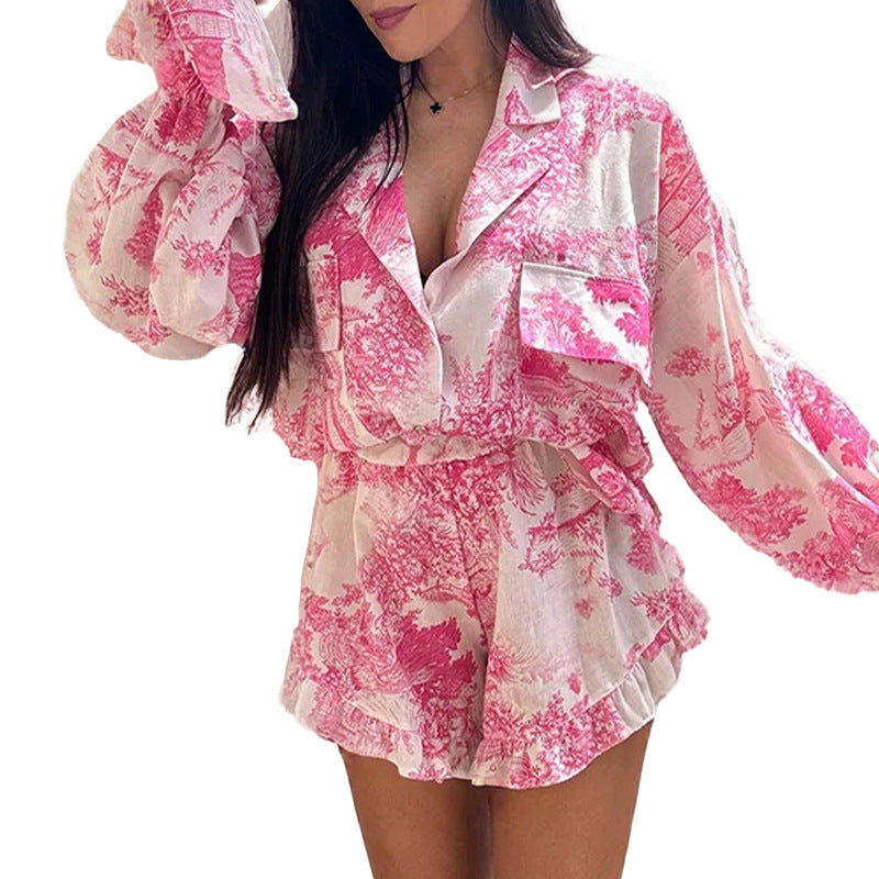 Damen Kimono-Jacke mit weitem Schnitt und farbenfrohem Design Drune