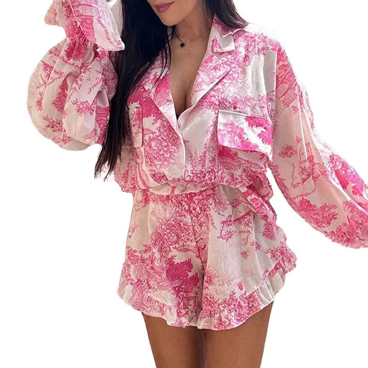 Damen Kimono-Jacke mit weitem Schnitt und farbenfrohem Design Drune