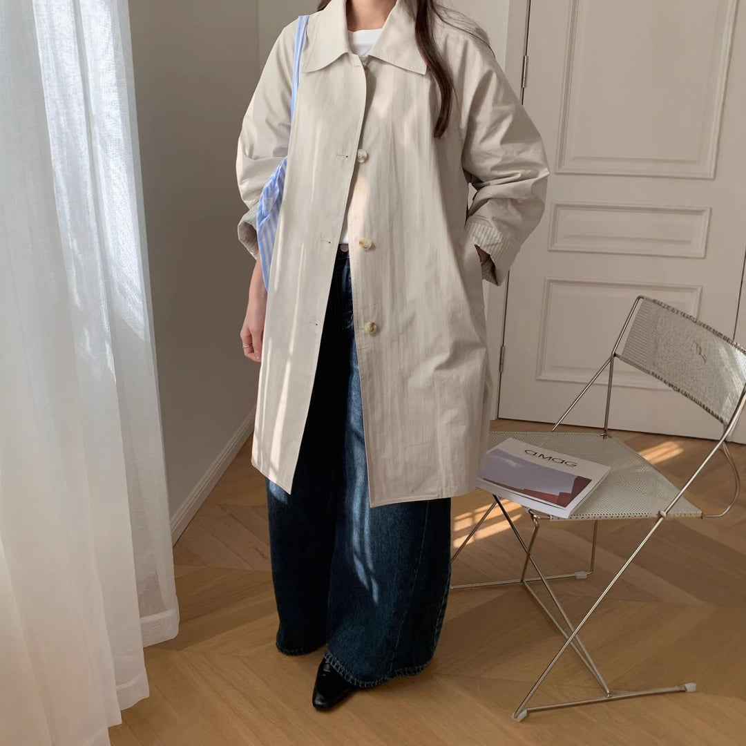 Damen Elegante und zeitlose Trenchcoat Drune