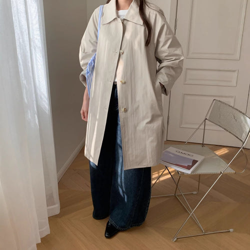 Damen Elegante und zeitlose Trenchcoat Drune