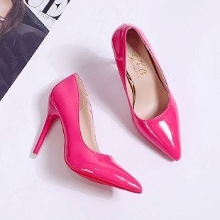 Damen Elegante Stiletto-Pumps mit hochglänzender Oberfläche Drune