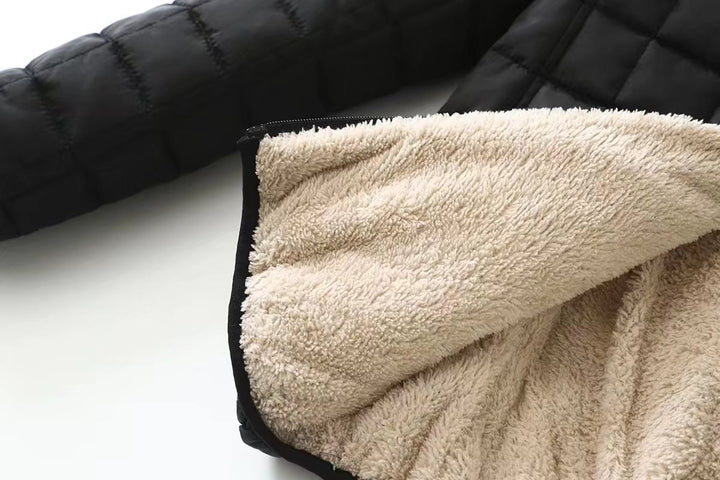 Damen gesteppte Thermo-Kapuzenjacke mit Teddyfleece-Innenlage Drune
