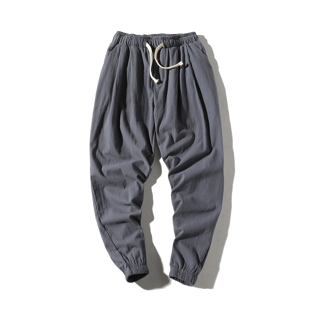 Herren nan lockere Jogginghose mit elastischem Bund, Kordelzug, Seitentaschen und elastischen Bündchen Drune