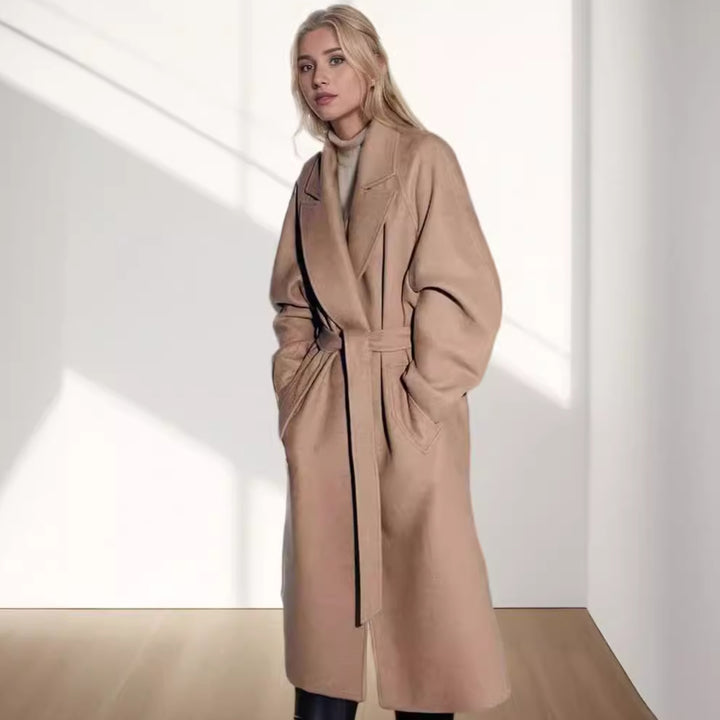 Damen eleganter Duster-Mantel mit geräumigen Taschen und modernem Schnitt Drune