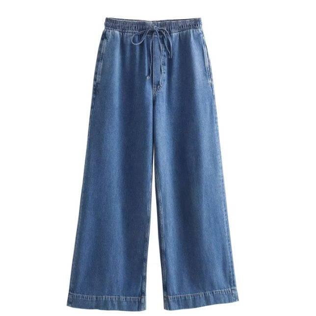 Damen 200+ Oversize Denim‑Hemdbluse mit V‑Ausschnitt und Brusttasche Drune
