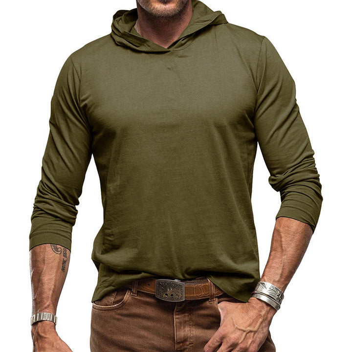 Drune | Kapuzenpullover Slim Fit Langarm Leichter Baumwollstrick Minimalistischer Stil