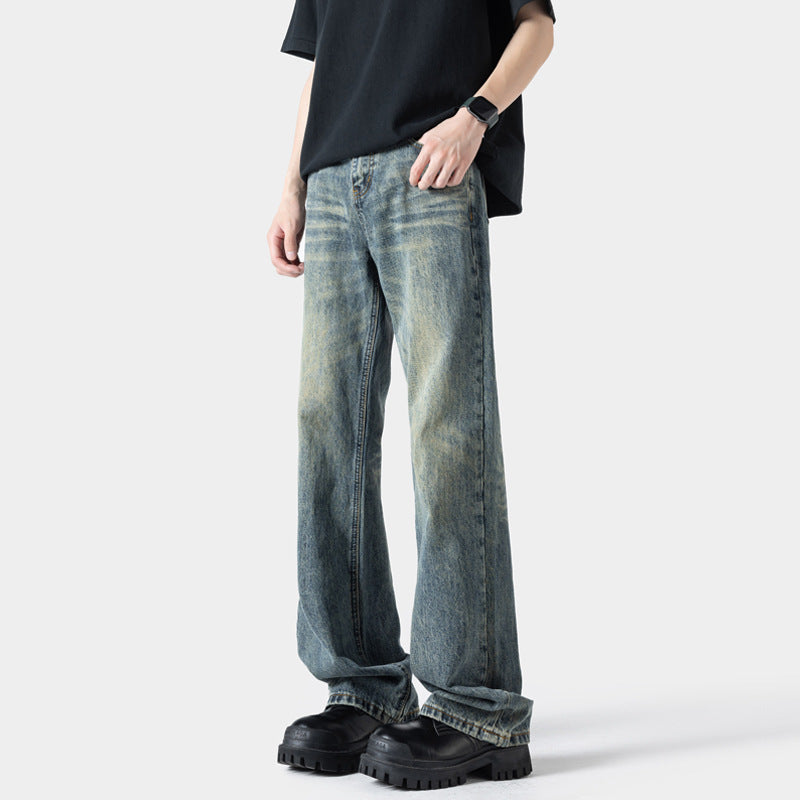 Herren Weitgeschnittene Jeans mit ausgefallenem Design Drune