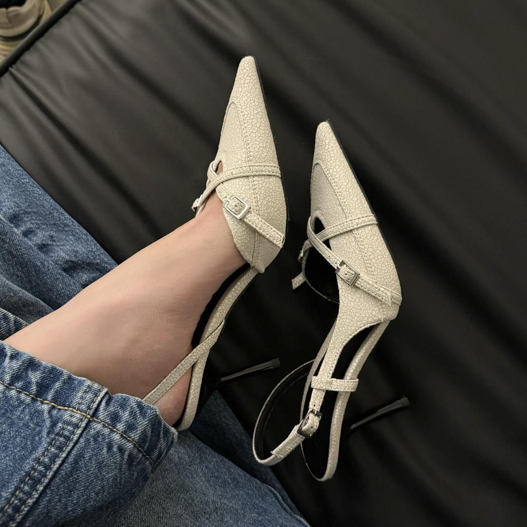 Damen Slingback Pumps mit stilvollem Überkreuzriemen Drune