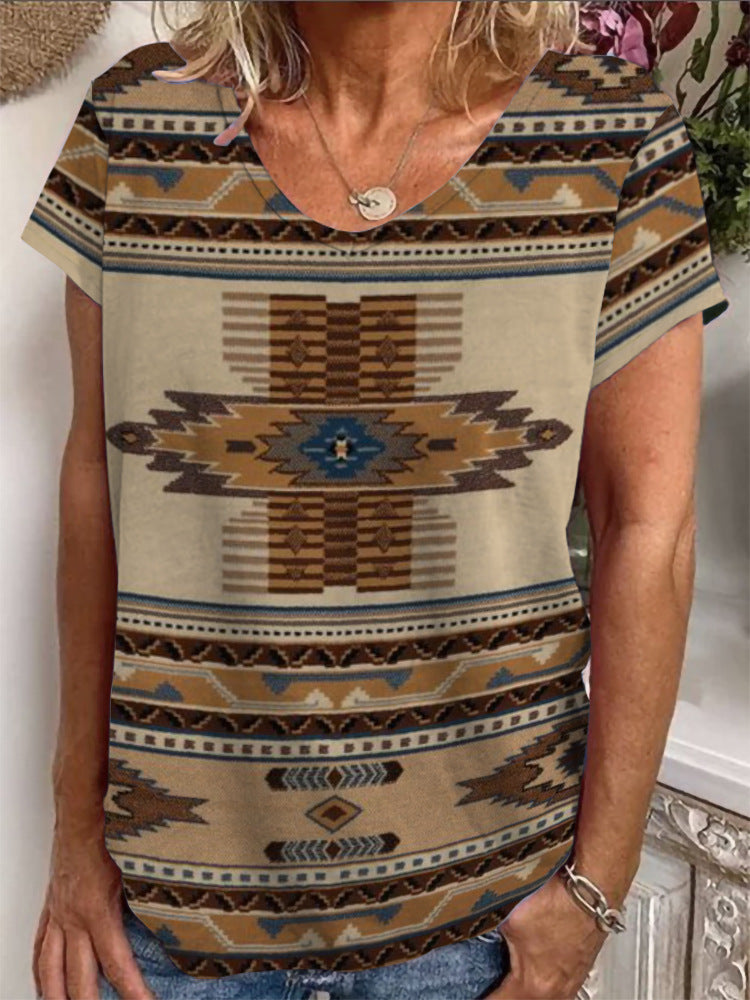 Damen Lockere Bluse mit buntem Paisleymuster Drune