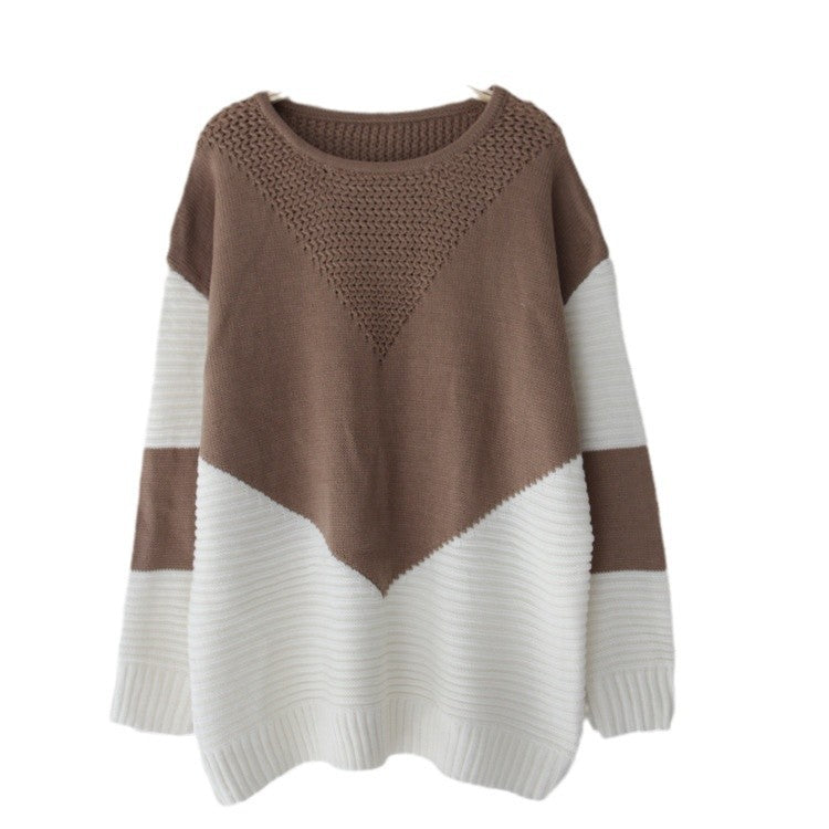 Damen Strickpullover mit modernem Zickzackmuster und strukturierten Ärmeln Drune