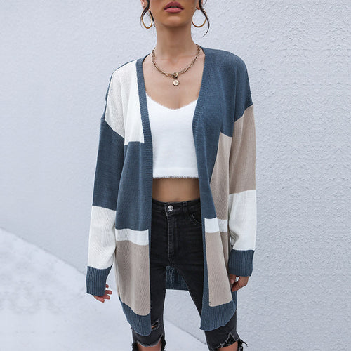 Damen Lässige Strickjacke mit geometrischem Design Drune