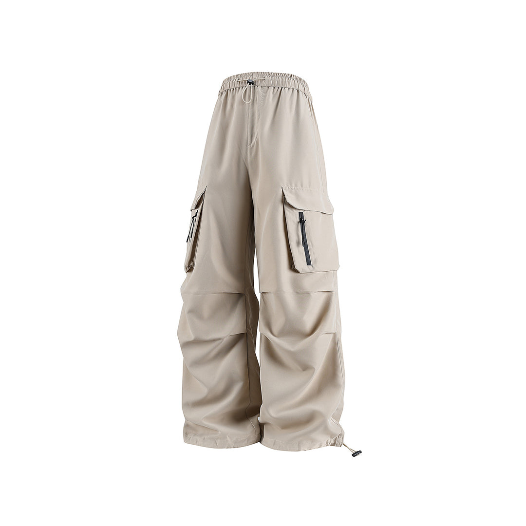 Herren Weite Tech‑Cargo‑Hose mit Elastikbund, Multifach‑Cargotaschen und Kordelabschluss Drune