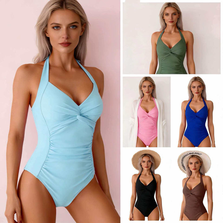 Damen Eleganter Wickel-Badeanzug Drune