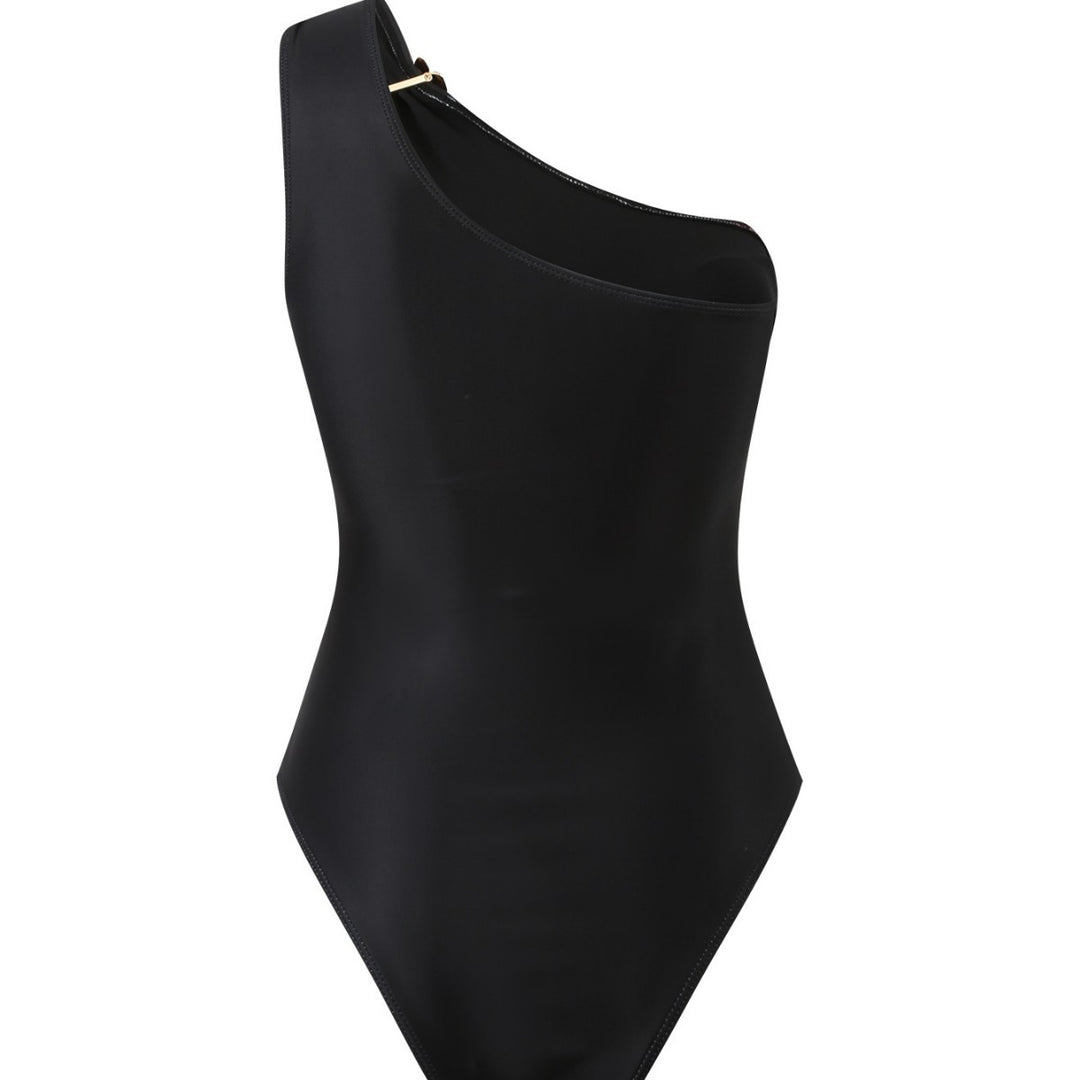 Damen Eleganter Einteiler mit asymmetrischem Schnitt und floralem Design Drune