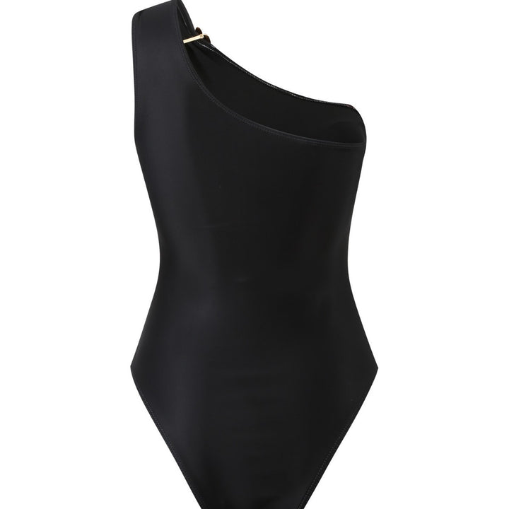 Damen Eleganter Einteiler mit asymmetrischem Schnitt und floralem Design Drune