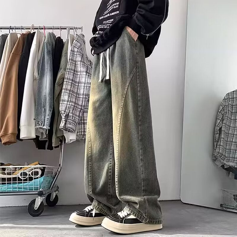 Damen weit geschnittene Denim-Hose mit lässigem Schnitt Drune