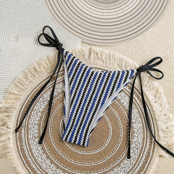 Damen Hochgeschnittenes Bikiniunterteil mit eleganten Bindebändern Drune