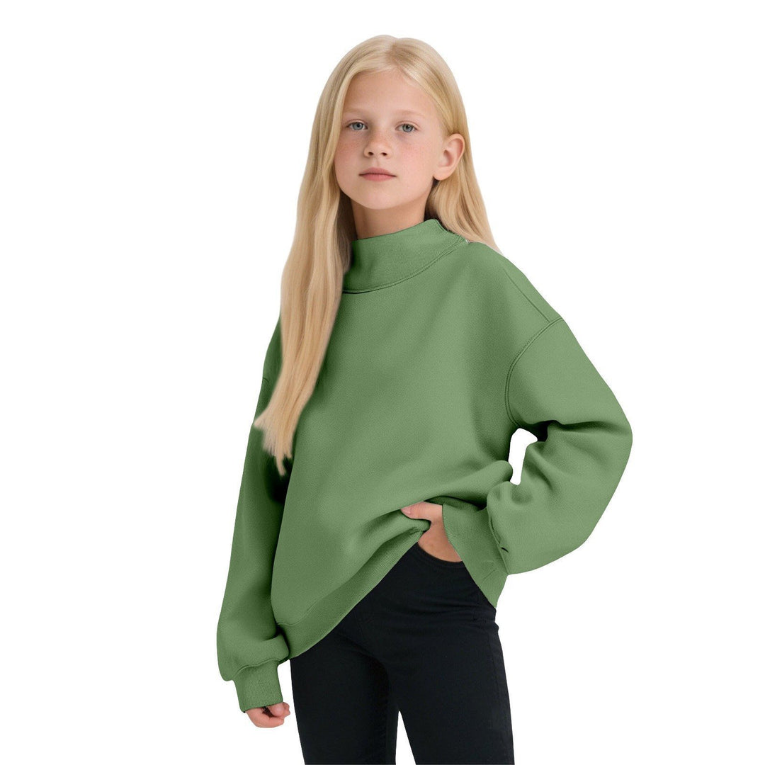 Damen Lässiges Funnel-Neck Sweatshirt im Oversize‑Schnitt mit überschnittener Schulter Drune