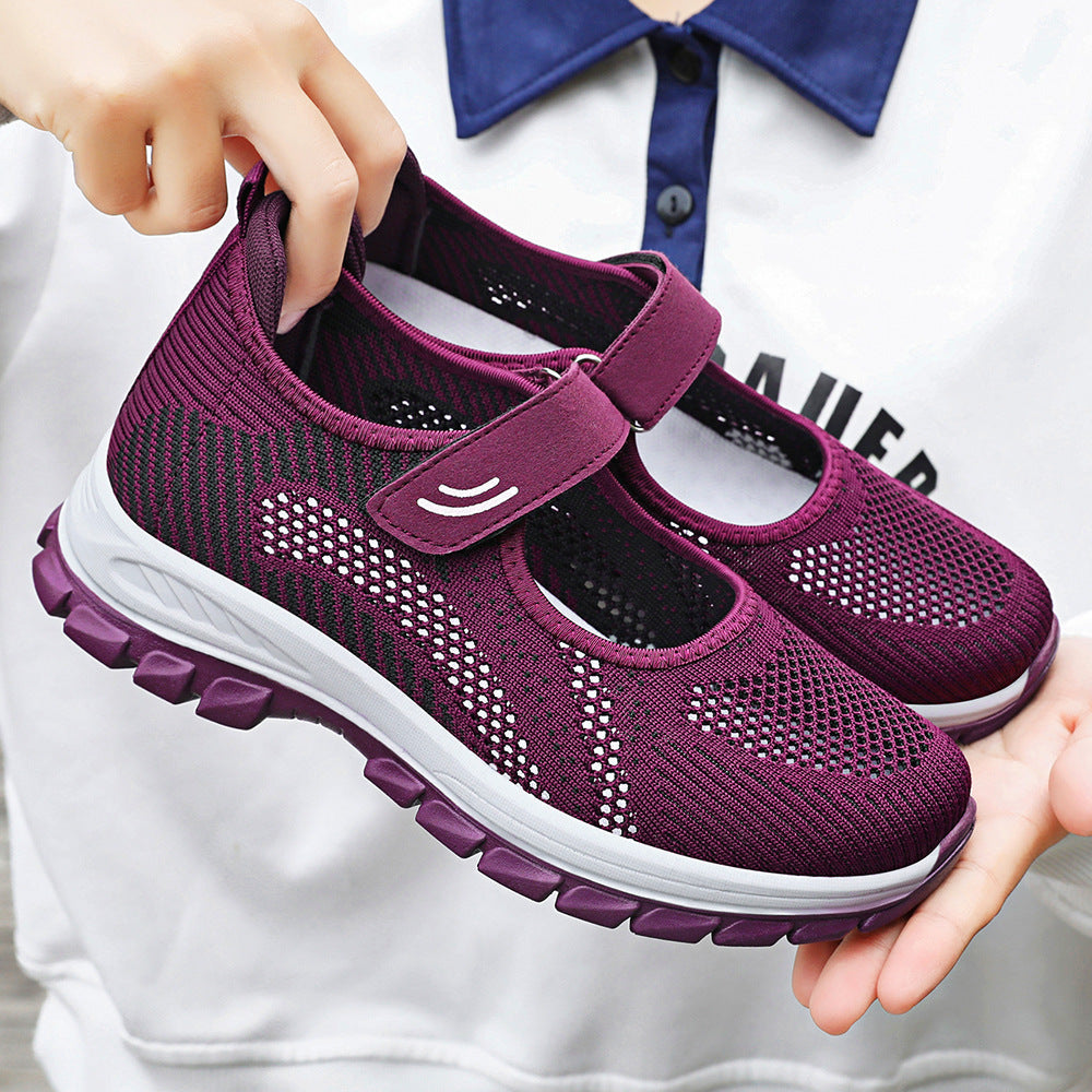 Damen Sportliche Slip-On Sneakers mit verstellbarem Riemen Drune