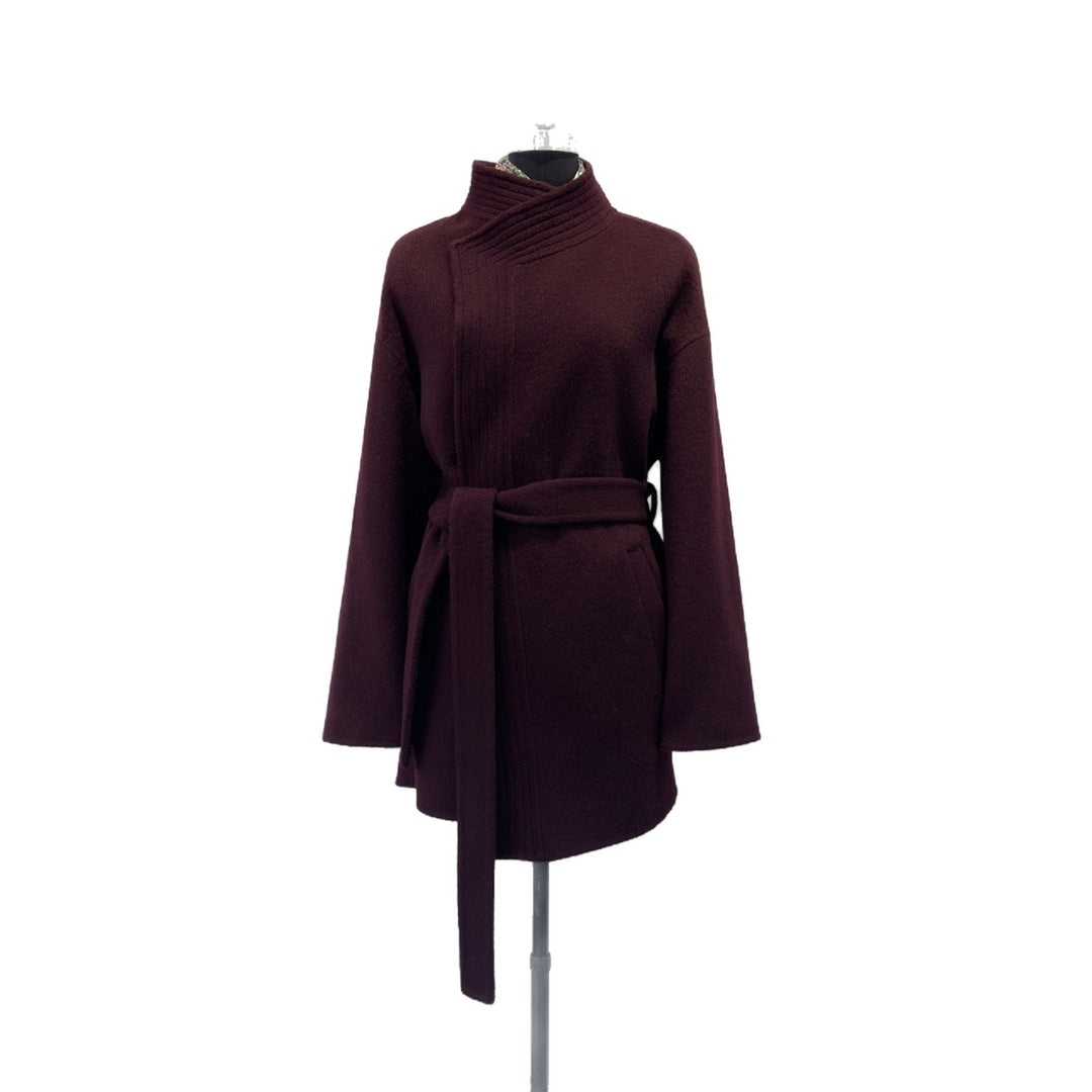 Damen Gemütlicher Gürtelstrickjacke Schalkragen Drune