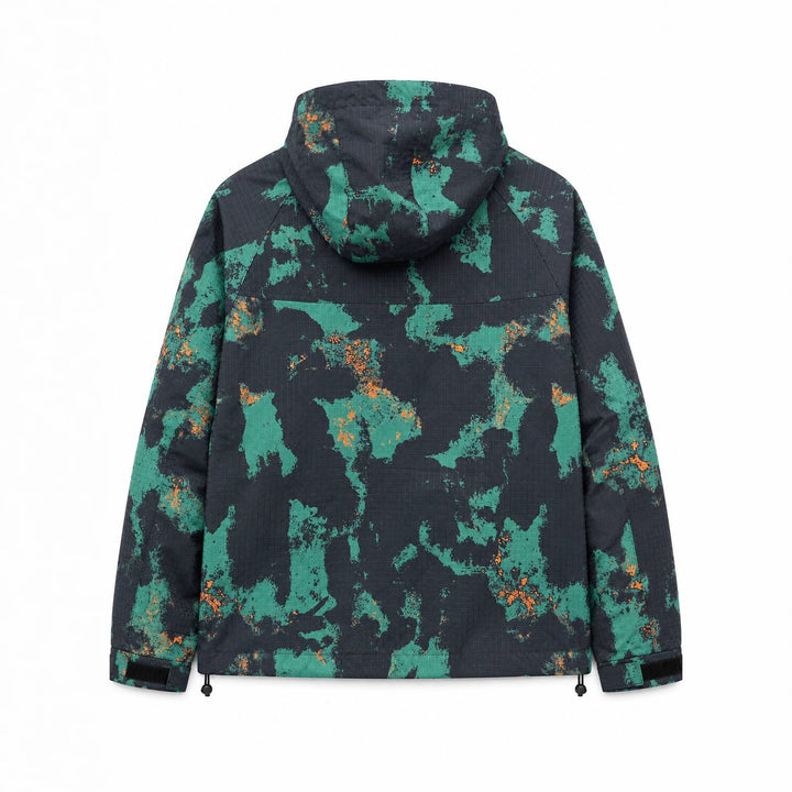 Herren Technische Camouflage-Outdoorjacke mit Kapuze, Ripstop und Multifunktionstaschen Drune