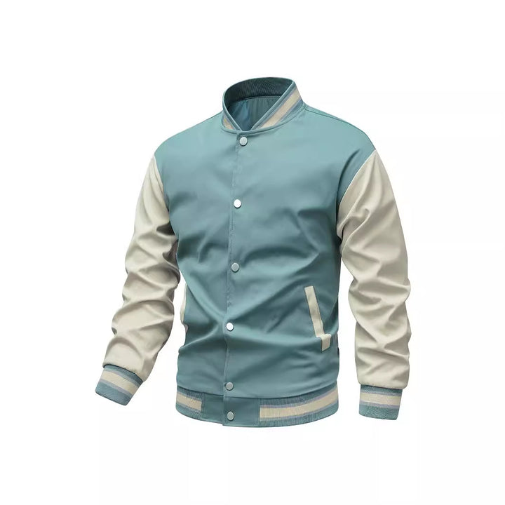 Herren Collegiate-Bomberjacke im Varsity‑Stil mit Kontrastärmeln Drune