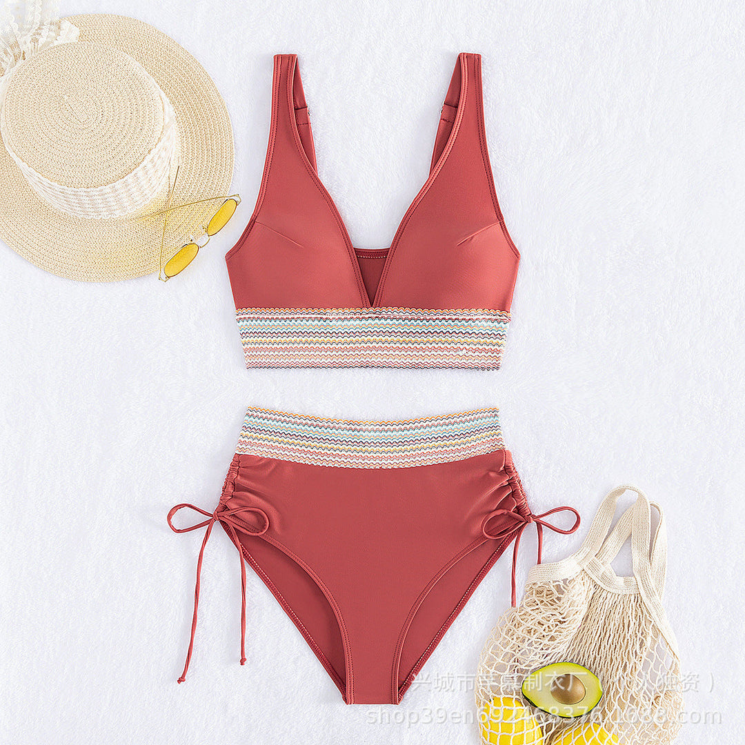 Damen Hochgeschnittener Sportbikini Drune