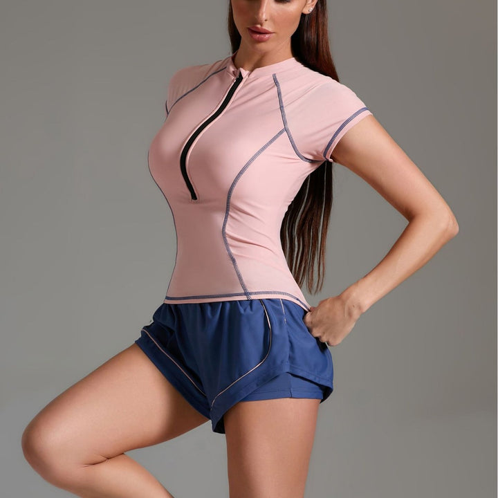 Damen Sportliches Oberteil und Shorts Set Drune
