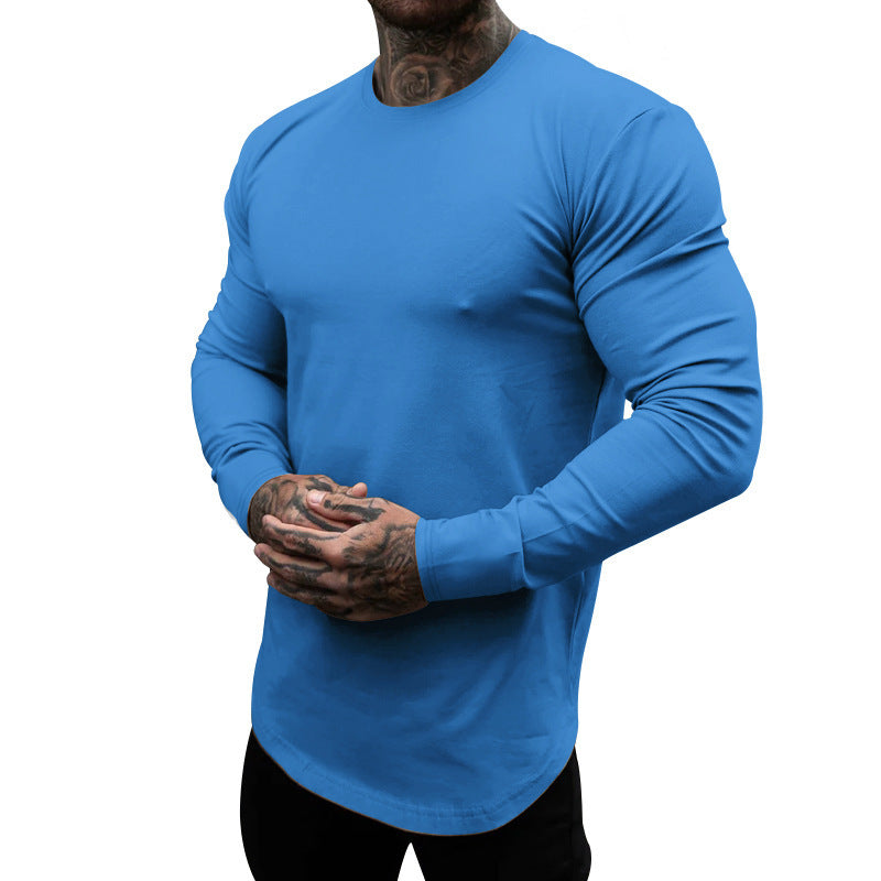 Herren Langarmshirt aus weichem Baumwollmix mit modernem Schnitt und Rundhalsausschnitt Drune