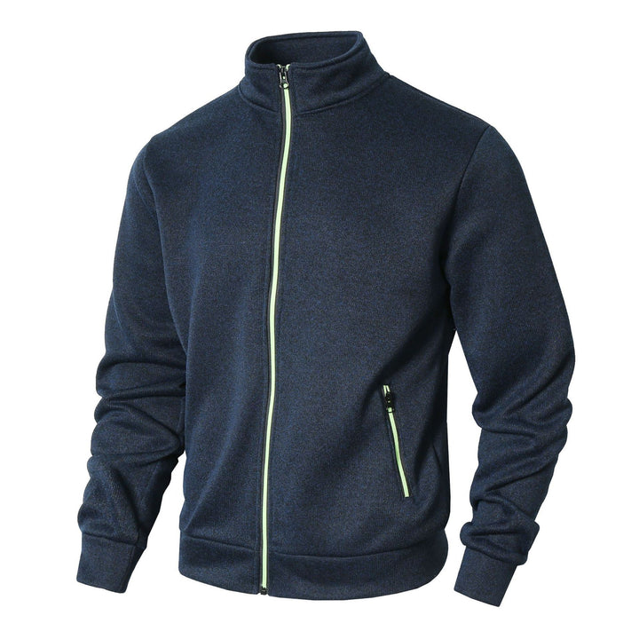Herren sportliche Fleecejacke mit bequemem Stehkragen und Reißverschlusstaschen Drune