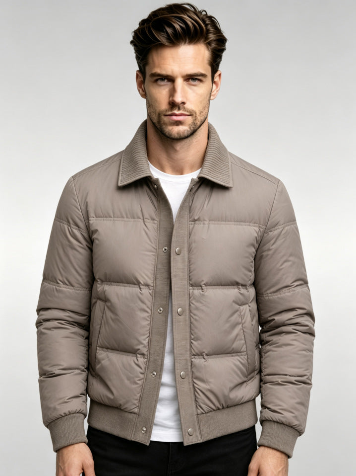 Herren Modische Steppjacke mit hohem Kragen