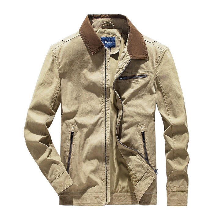 Herren modische Übergangsjacke mit auffälligem Kragen Drune