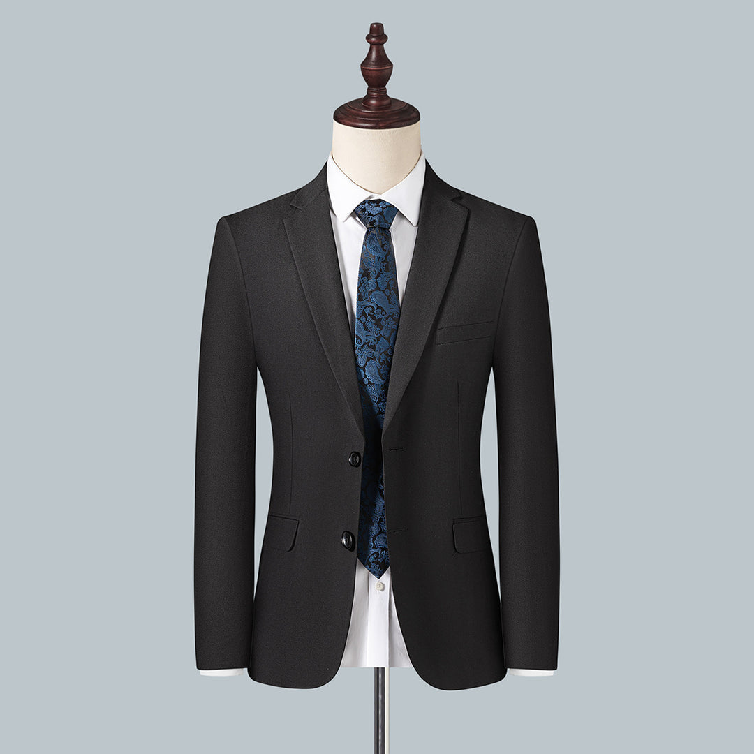 Herren Schmal geschnittenes City-Sakko mit minimalistischem Revers und eleganten Pattentaschen Drune