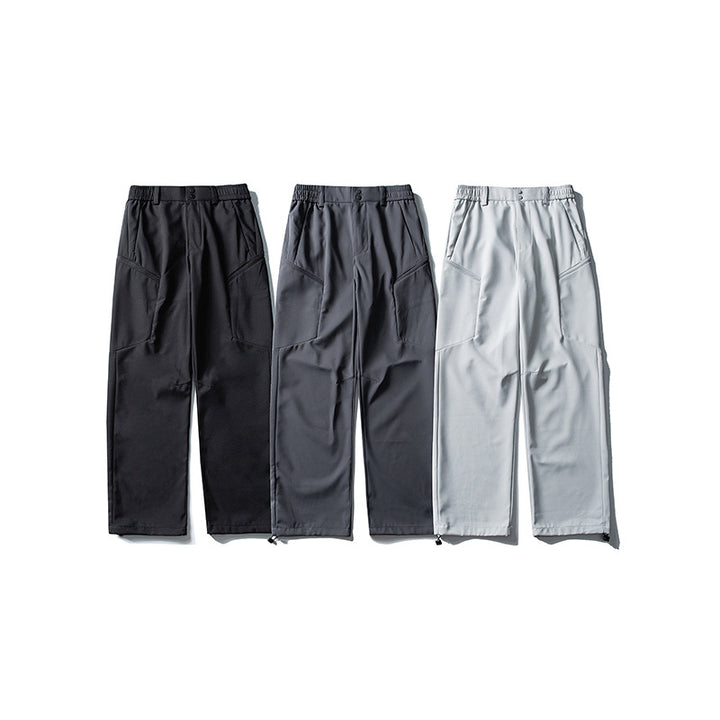 Herren Relaxed-Fit Utility‑Trekkinghose mit elastischem Bund, segmentierten Kniepaneelen und Kordel-Saum Drune