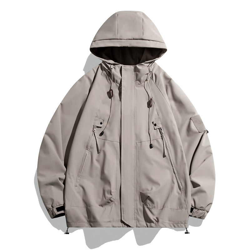 Herren Wasserabweisende Übergangsjacke mit Kapuze Drune