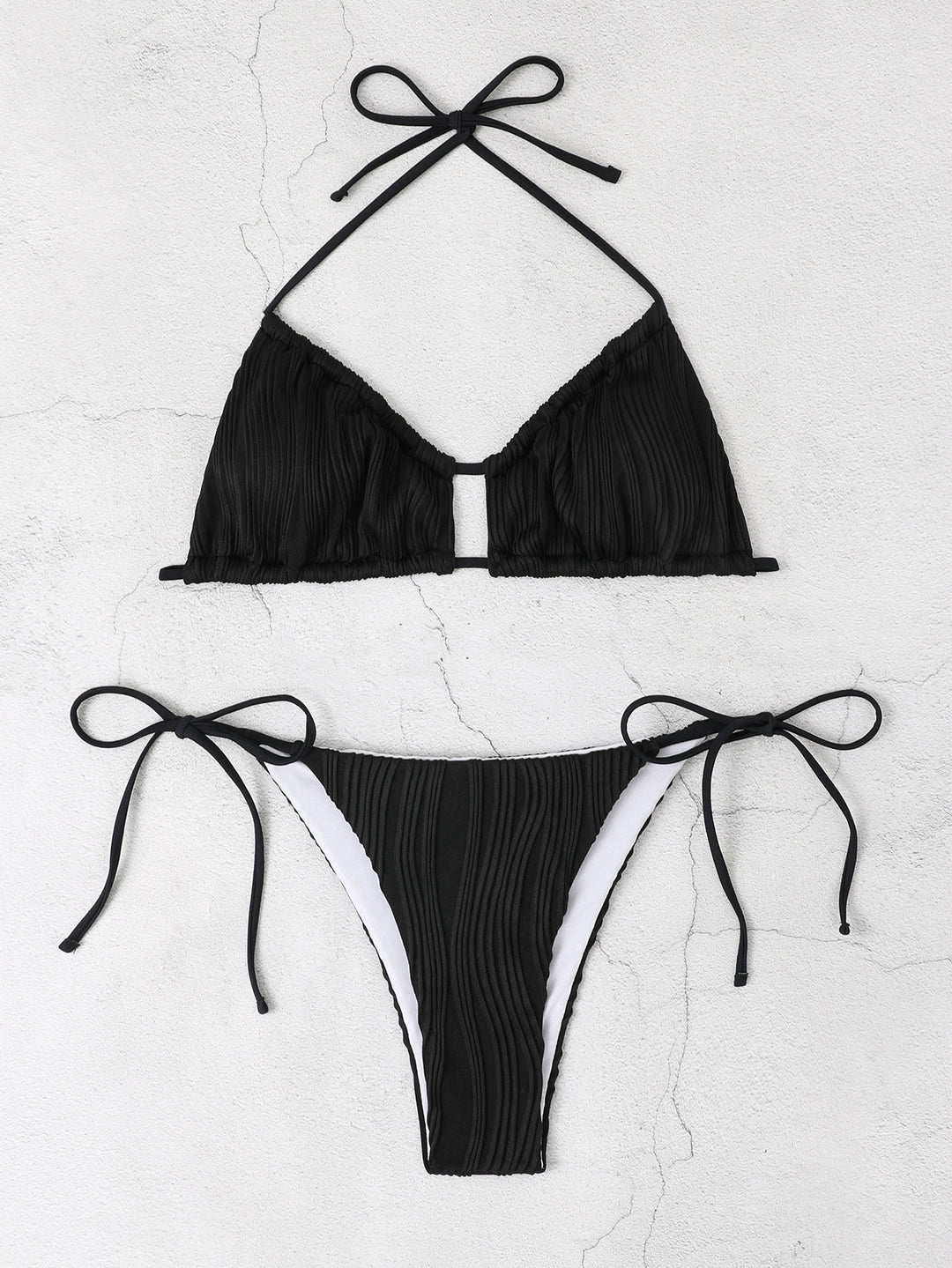 Damen Triangel-Bikini-Set mit raffinierten Rüschendetails Drune