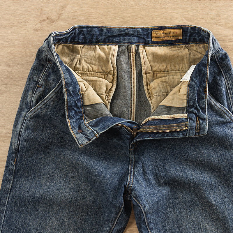 Herren Lässige Jeans mit verstärkten Knien Drune