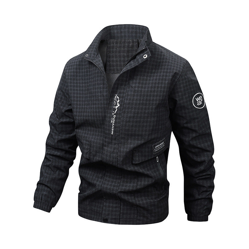 Herren Multifunktionale Windjacke mit hohem Kragen Drune