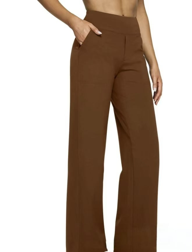 Damen Weit geschnittene Komfort-Hose mit elastischem Bund und praktischen Taschen Drune