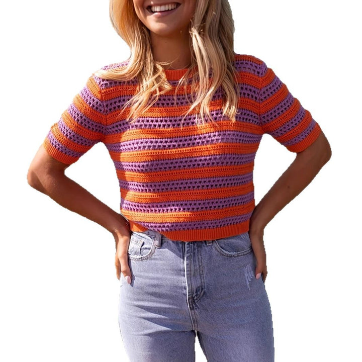 Damen Texturiertes Häkel Crop Top Drune