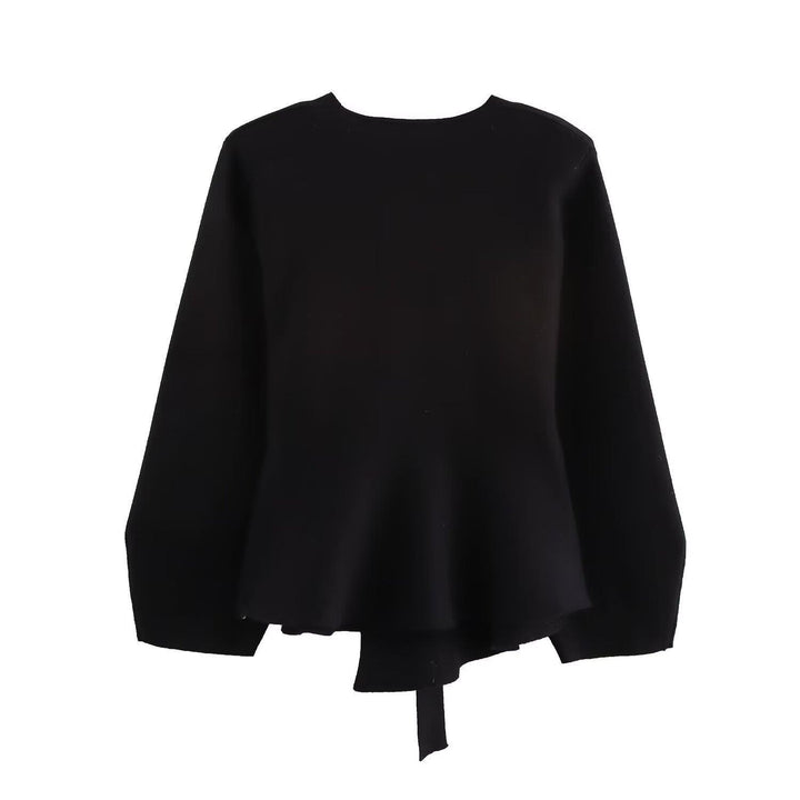 Damen Wickeljacke mit eleganter Taillierung und Bogenmotiv Drune