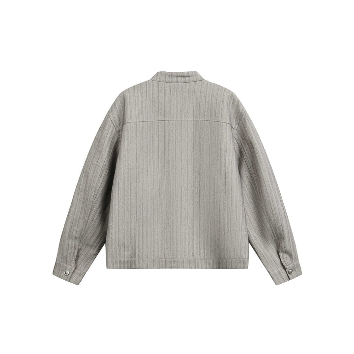 Unisex Oversize-Blouson im Workwear‑Stil mit Stehkragen und Knopfleiste Drune