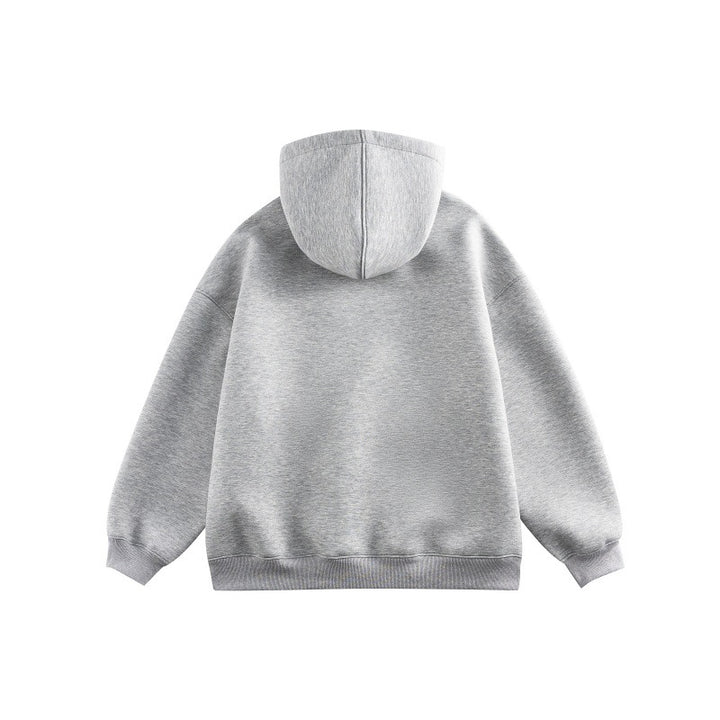 Unisex Oversize-Kapuzenpullover aus French-Terry mit Kängurutasche und abnehmbaren Plüschanhänger Drune