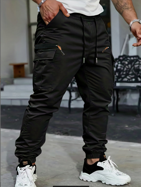 Herren Cargo-Hose mit verstellbarem Bund und Seitentaschen